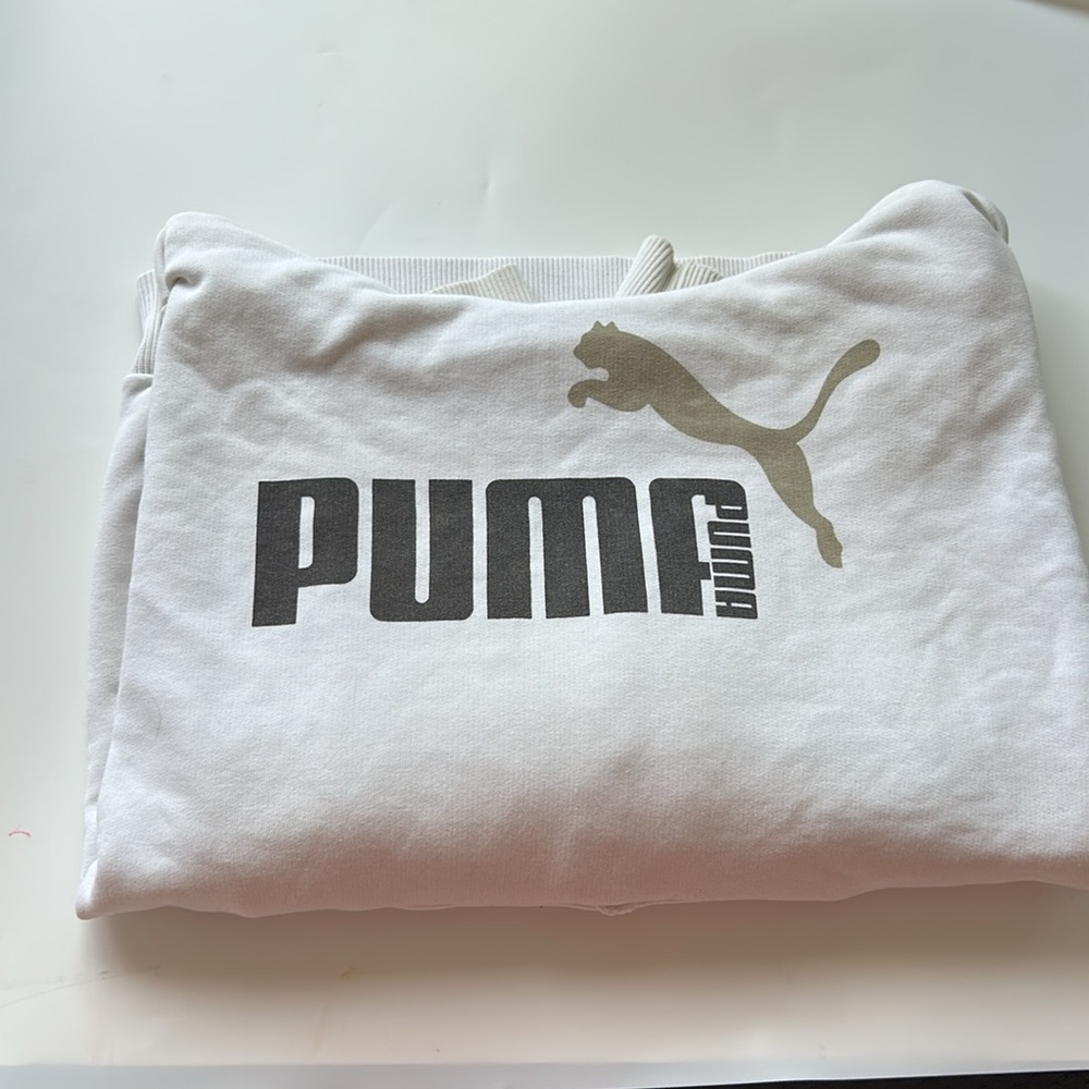 Vintage Puma White Hoodie - Picture 2 of 5
